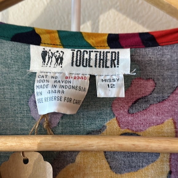 Vintage Together multicolor belted maxi dress - Picture 4 of 6